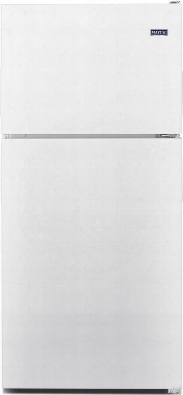 Maytag Mrt311fffh 33 Inch Top Freezer R Efrigerator With 20.5 Cu. Ft. Capacity, Glass Shelves, 2 Humidity Controlled Produce Drawers, Deli Drawer, Gallon Door Bins, Glass Freezer Shelf, Ada Compliant And 2 Freezer Door Bins: White Ice