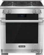 Miele M-touch Series Hr1924dflp 30 Inch Pro-style Dual-fuel Range With 4 M Pro Dual Stacked Sealed Burners, Twinpower Convection Fa Noven, Twinbooster Function, 21 Operating Modes, Wireless Roast Probe And Self-clean: Liquid Propane