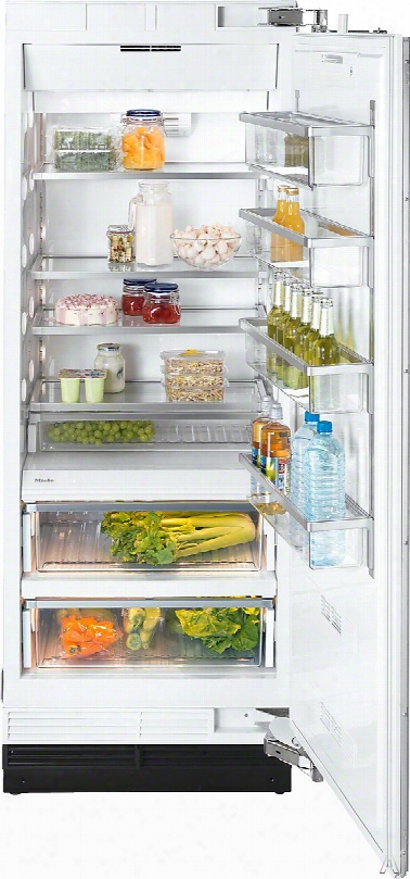 Miele Mastercool Series K1803 30 Inch Built-in Full Refrigerator Column With Spillproof Glass Shelving, Humidity-controlled Mastercool Drawers, Supercool, Remotevision Capable, Fullview Extendable Storage Drawers, Energy Star And 15.9 Cu. Ft. Capacity