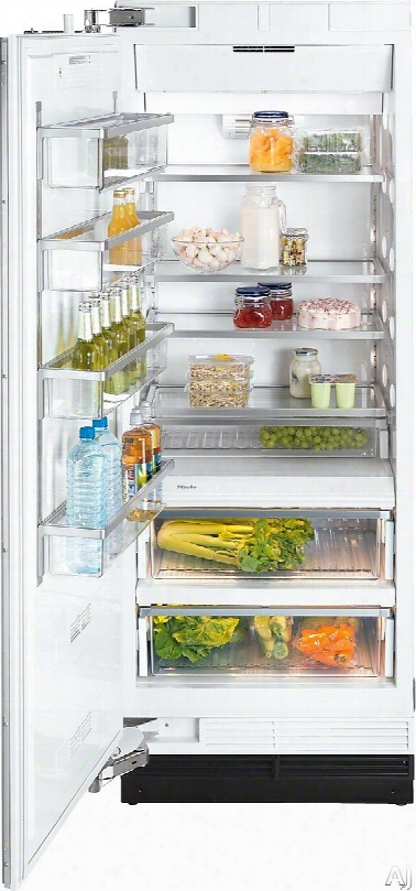 Miele Mastercool Series K1813sf 30 Inch Built-in Full Refrigerator Column With Spillproof Glass Shelving, Humidity-controlled Mastercool Drawers, Supercool, Remotevision Capable, Fullview Extendable Storage Drawers, Energy Star And 15.9 Cu. Ft. Capaci