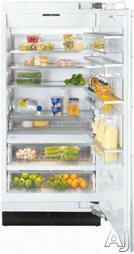 Miele Mastercool Series K1903sf 36 Inch Built-in All-refrigerator Column With 4 Spill Proof Glass Shelves, Stability-hinge, Supercool Function, Rapidcool Loading Function, Remotevision Capable, Clearview Lighting System And Energy Star: Stainless Steel, R