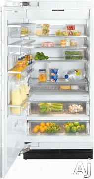 Miele Mastercool Series K1913sf 36 Inch Built-in All-refrigerator Column With 4 Spill Proof Glass Shelves, Stability-hinge, Supercool Function, Rapidco Ol Loading Function, Remotevision Capable, Clearview Lighting System And Energy Star: Stainless Steel, L