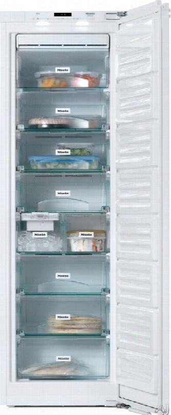 Miele Perfectcool Series Fns37492ie 22 Inch Built-in Panel Ready Full Freezer Column With 9 Drawers, Led Lightin G, Reversible Door, Soft Close Hinges, Sabbath Mode, Frost-frwe Operation And Ice Maker