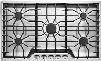 Frigidaire FFGC3626S 36 Inch Gas Cooktop with 5 Sealed Burners, Cast Iron Grates, Ready-Select Controls, Electronic Pilotless Ignition, Liquid Propane Conversion and ADA Compliant