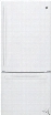 GE GDE21EGKWW 30 Inch Bottom Mount Refrigerator with 20.9 cu. ft. Capacity, 2 Full-Width Adjustable Glass Shelves, Gallon Storage, Sliding Snack Drawer, 2 Humidity Controlled Crispers, Factory Installed Ice Maker and ENERGY STAR Qualified: White