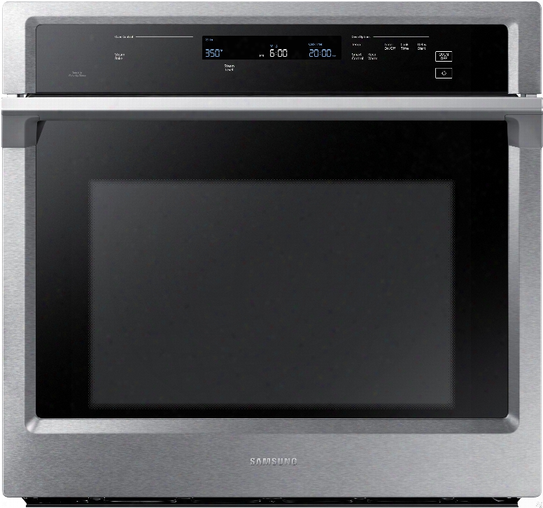 Samsung Nv51k6650s 30 Inch Wall Oven With 5.1 Cu. Ft. Capacity, Steam Cook, Convection, Rapid Preheat, Electronic Touch Display, Wi-fi Enabled Temperature Probe And Sabbath Mode