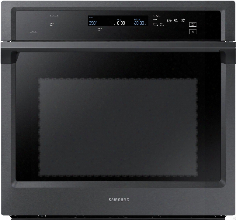 Samsung Nv51k6650sg 30 Inch Wall Oven With 5.1 Cu. Ft. Capacity, Steam Cook, Convection, Rapid Preheat, Electronic Touch Display, Wi-fi Enabled Temperature Probe And Sabbath Mode: Black Stainless Steel