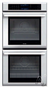 Thermador Masterpiece Series Med272js 27 Inch Double Electric Wall Oven With 4.2 Cu. Ft. True Convection Ovens, Self-clean, 13 Cooking Modes, Temperature Probe, Softlight Lighting, Star-k Certified Sabbath Mode And 3 Telescpic Racks