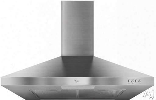 Whirlpool Gxw7330dxs Wall Mount Chimney Range Hood With 300 Cfm Centrifugal Blower, 3-speed Push Button Control, Energy Efficient Fluorescentl Ighting, Energy Star Qualified And Damper Included: 30 In. Width