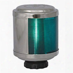 Aqua Signal 50-series Starboard Navigation Light, 12v/25w, 2nm Visibility, Side Mount, Stainless Steel Housing