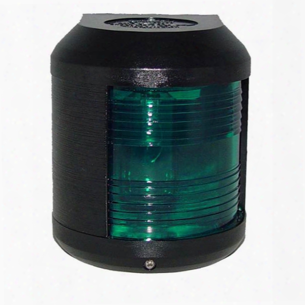 Aqua Signal Starboard Navigation Light, Green With Black Housing, 24v