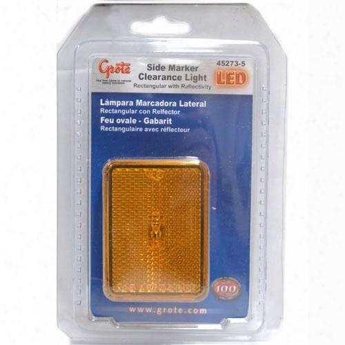 Grote Industries Led Sidemarker Tongue Light, Amber