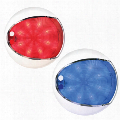 Hella Marine Euroled Touch Dome Light, White Housing, White/red Leds