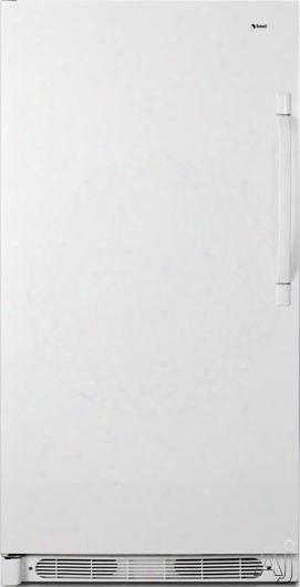 Accucold R17fflhd 16.5 Cu. Ft. All-refrigerator With 4 Adjustable Wire Shelves, 5 Full-width Door Bins, Interior Lighting, Dial Thermostat And Frost-free Operation: White, Left Hand Door Swing