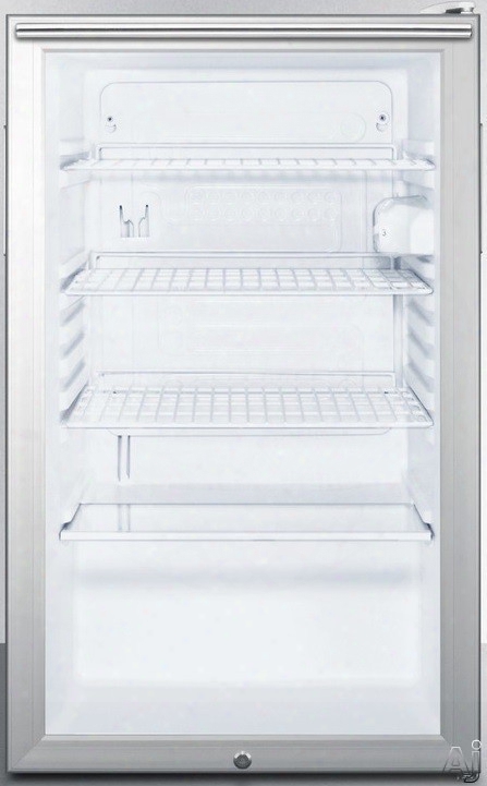 Accucold Scr450lbi7hhada 20 Inch Built-in Compact Refrigerator With 4.1 Cu. Ft. Capacity, Adjustable Wire Shelves, Auto Defrost, Factory Installed Lock, Glass Door And Ada Compliant: Horizontal Handle