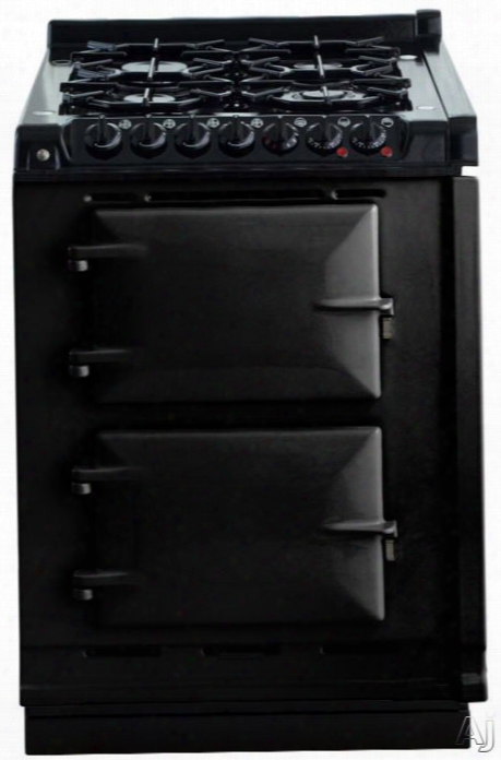 Aga Tcdclpmblk 24 Inch Freestanding Dual Fuel Liquid Propane Range With Convection, Infrared Broiler, Four-ring Burner, 4 Sealed Burners, 4.9 Cu. Ft. Total Oven Capacity And Special Oven Linings: Black