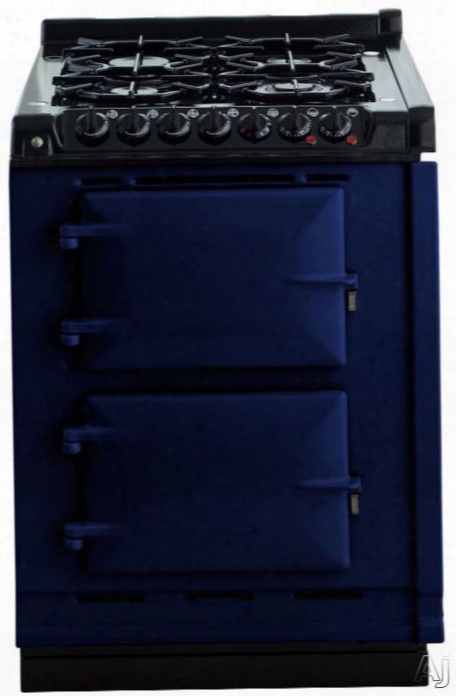 Aga Tcdclpmdbl 24 Inch Freestanding Dual Fuel Liquid Propane Range With Convection, Infrared Broiler, Four-ring Burner, 4 Sealed Burners, 4.9 Cu. Ft. Total Oven Capacity And Special Oven Linings: Dark Blue