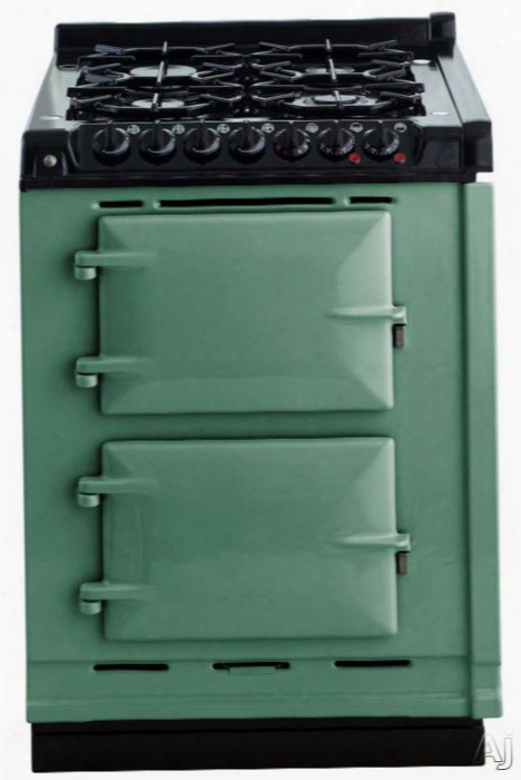 Aga Tcdclpmpis 24 Inch Freestanding Dual Fuel Liquid Propane Range With Convection, Infrared Broiler, Four-ring Burner, 4 Sealed Burners, 4.9 Cu. Ft. Total Oven Capacity And Special Oven Liings: Pistachio
