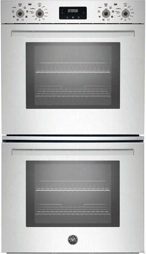 Bertazzoni Professional Series Profd30xv 30 Inch Double Electric Wall Oven With 8.2 Cu. Ft. Total Capacity, Dual Diagonal Convection, Self-cleaning, Led Touch Interface