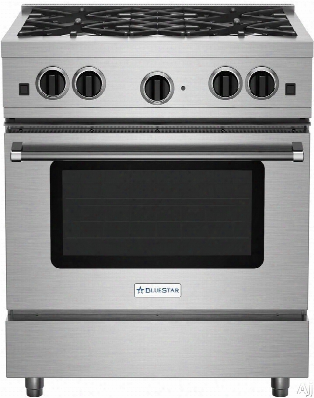 Bluestar Sealed Burner Series Rcs30sbv2 30 Inch Gas Range With 4 Sealed Burners, Simmer, Burner Extra-large Convection Oven, Manual Clean, 1850 Degree Inrfared Broiler And Electronic Ignition