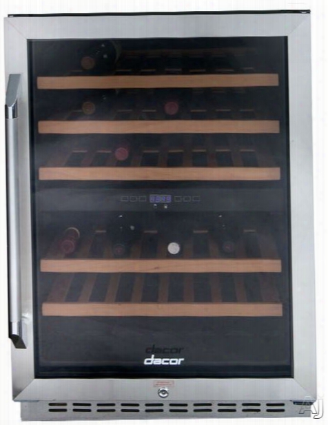 Dacor Renaissance Rnf241wcl 24 Inch Built-in Wine Cooler With 46-bottle Capacity, Dynamicclimate Mode, 5 Slide Out Racks, Low Vibration System, Electronic Controls, Led Lights, Door Lock And Alarm: Single Zone/left Hinge