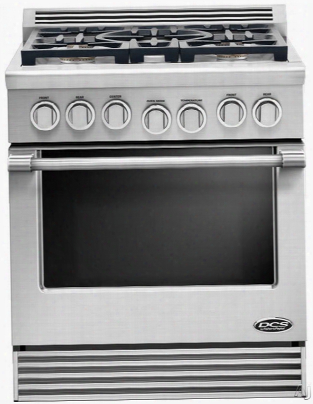 Dcs Professional Series Rdv305 30 Inch Pro-style Dual Fuel Range With 5 Sealed Burners, 4.0 Cu. Ft. Self-cleaning Oven With 3 Adjustable Extension Telescopic Racking System And Illuminated Knobs