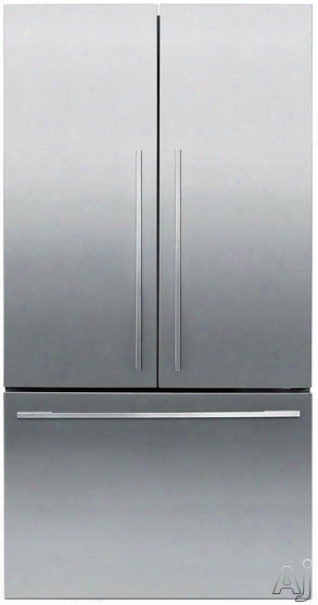 Fisher & Paykel Active Smart Rf201adx5 36 Inch Counter Depth French Door Refrigerator With Activesmart␞ Technology, Bottle Chill, Fast Freeze, Led Lighting, 20.1 Cu. Ft. Capacity, Sabbath Mode, Energy Star Rated And Freestanding