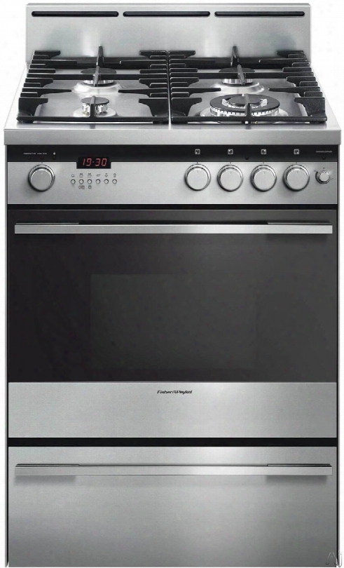 Fisher & Paykel Or24sdpwgx2 24 Inch Dual Fuel Range With 4 Sealed Burners, 1.86 Cu. Ft. Oven, 6 Cooking Modes, Continuous Cast Iron Grates, Warming Drawer And Self-cleaning Mode