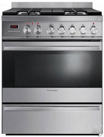 Fisher & Paykel Or30sdpwgx1 30 Inch Freestanding Dual Fuel Range With Convection Oven, Dual Wok Burner, Self-clean, 4 Sealed Burners, 3.6 Cu. Ft. Capacity, 7 Cooking Modes And Warming Drawer