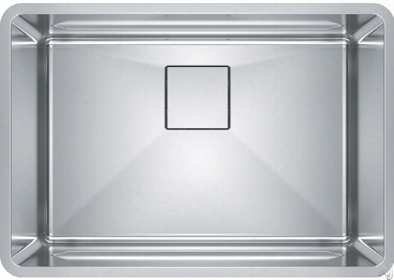 Franke Pescara Series Ptx11025 26 Inch Stainless Steel Undermount Kitchen Sink With Integral Ledge System, 18 Gauge Stainless Steel And Sound Dampening