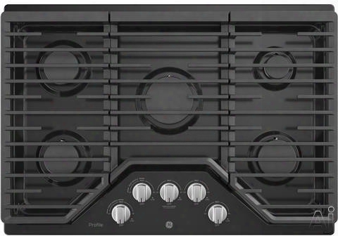 Ge Profile Pgp7030dlb 30 Inch Gas Cooktop With Led Backlit Knobs, Continuous Grates, Power Boil Burner, Precise Simmer Burner, Dishwasher Safe Grates And Ada Compliant: Black