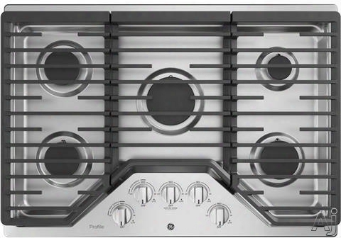 Ge Profile Pgp7030slss 30 Inch Gas Cooktop With Led Backlit Knobs, Continuous Grates, Power Boil Buurner, Precise Simmer Burner, Dishwasher Safe Grates And Ada Compliant: Stainless Steel