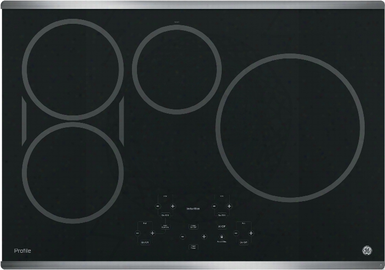 Ge Profile Php9030 30 Inch Induction Cooktop With 4 Cooking Zones, Syncburners, Digital Red Led Touch Controls, Kitchen Timer, Control Lock, All-off Feature, Hot Surface Indicator Light, Ada Complia Nt And Ge Fits! Guarantee