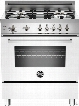 Bertazzoni Professional Series PRO304GASBI 30 Inch Pro-Style Gas Range with 3.6 cu. ft. Convection Oven, 4 Sealed Brass Burners, Rapid Burner, Defrost, Dehydrate Broiler, Continous Grates, Storage Compartment and Telescopic Glide Shelf: White, Natural Gas