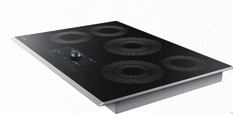 Samsung Nz30k7570rs 30 Inch Electric Cooktop With 5 Radiant Heating Elements, Rapid Boil, Simmer/melt Burners, Dishwasher Safe Blue Led-illuminated Knobs, Wi-fi Connectivity And Hot Surface Indicator Light: Stainless Steel Trim