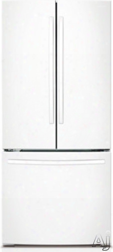 Samsung Rf220nctaww 30 Inch French Door Refrigerator With Ice Maker, Led Lighting, Energy Star Rated, 21.8 Cu. Ft. Ability, 4 Split Twmpered Spill Proof Shelves, 2 Humidity Controlled Crispers And Internal Digital Display: White