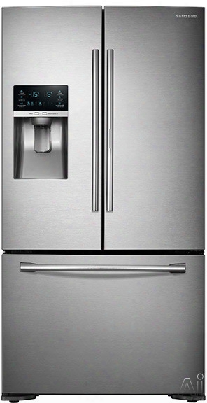 Samsung Rf23htedbsr 36 Inch Counter Depth French Door Refrigerator With Twin Cooling Plus␞, Coolselect Pantry␞, Ez-open␞ Handle, Adjustable Glass Shelves, Food Showcase Door, External Water/ice Dispenser, Led Lighting, 23 Cu. Ft. Capacit