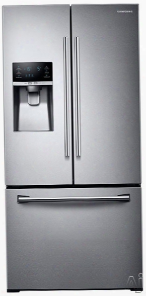 Samsung Rf26j7500sr 33 Inch French Door Refrigerator With Twincooling Plus␞, Coolselect Pantry␞, Ez-open␞ Handle, Power Freeze/power Cool, Adjustable Shelf, Ice Master, Led Lighting, Ice Andd Water Dispenser, 25.5 Cu. Ft. Capacity And Ene