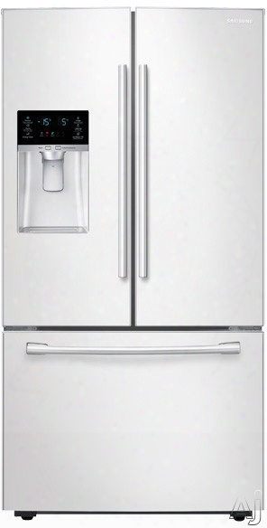 Samsung Rf28hfedbww 36 Inch French Door Refrigerator With Coolselect Pantry, Twin Cooling Plus, Ice Master, 28 Cu. Ft. Capacity, 4 Adjustable Glass Spill-proof Shelves, Led Lighting, External Water/ice Dispenser And Energy Star Qualified: White