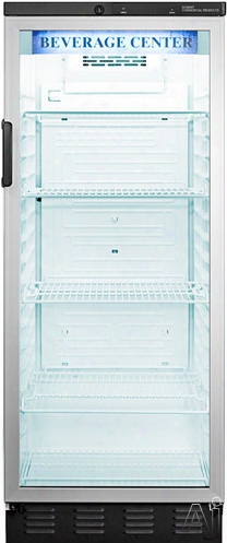 Summit Commercial Series Scr1150x 11.0 Cu. Ft. Beverage Merchandiser With Adjustable Wire Shelves, Automatic Defrost, Fluorescent Lighting, Keyed Lock, Digital Thermostat And Thin-line Design