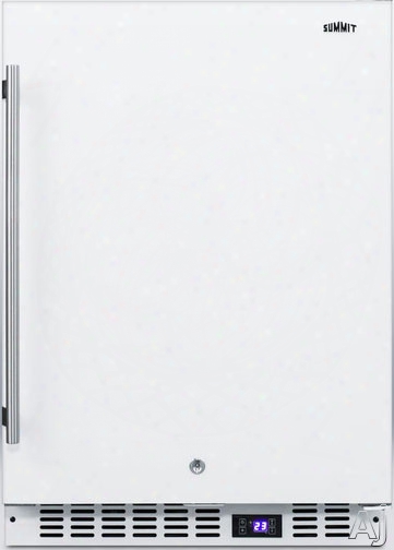 Summit Scff51oswhfr 4.72 Cu. Ft. Under Counter Freezer With 3 Adjustale Chrome Wire Shelves, Led Lighting, Door Lock, Reversible Door Swing, Digital Control And Finish Options: Panel Ready With Stainless Steel Fabricate Insert