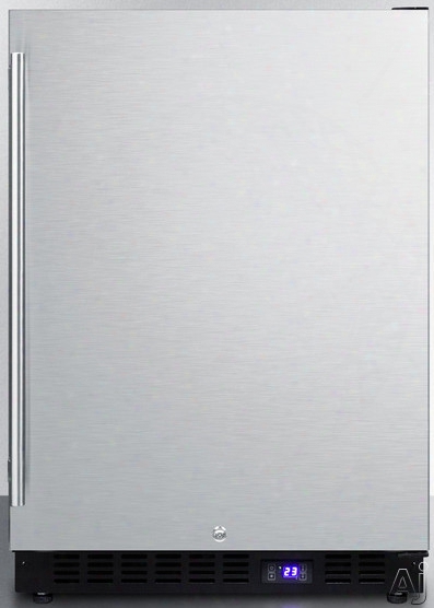Summit Scff53b 24 Inch Undercounter Freezer With Adjustable Chrome Shelves, Door/temperature  Alarms, Temperature Memory Function, Recessed Led Light, Sabbath Mode And Commercially Approved