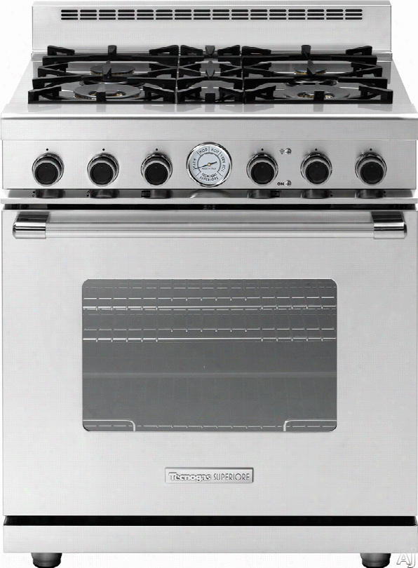 Superiore Next Classic Series Rn301gcss 30 Inch Freestanding Gas Range With 4 Sealed Burners, 14,000 Btu Oven, 5.7 Cu. Ft. Oven Capacity, 2 Convection Fans, Continuous Grates And Star K Certification: Natural Gas