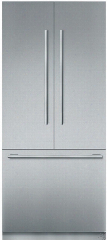 Thermador Freedom Collection T36bt910nsxx 36 Inch Counter Depth French Door Refrigerator With Thermafresh System, Freedom Hinge, Open Door Assist, Softclose Draw Ers, Delicate Produce Bins, Door Open Alarm, Led Lighting, 19.8 Cu. Ft. Capacity And E