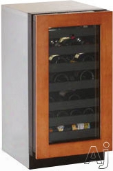 U-line 3000 Series U3018wcint00b 18 Inch Built-in Wine Storage With 31 Bottle Capacity, Single Zone Convection Cooling System, Led Theater Lighting, Vinyl Coated Wine Racks, U-select Control, Integrated Oled Display, Sabbath Mode And Star-k Certified: Fra