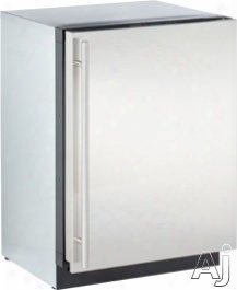 U-line 3000 Series U3024rsx 4.9 Cu. Ft. Built-in Compact Refrigerator With 3 Full-extension Drawer Bins, Led Theater Lighting, U-select Control, Full-extension Crisper Drawer, Sabbath Mode And Star-k Certified