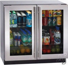 U-line 3000 Series U3036rrgls00b 6.9 Cu. Ft. Built-in Refrigerator With 8 Adjustable Glass Shelves, 2 Removable Crispers, Dual Zone Temperature Control, Led Theater Lighting And Star K Certified: Stainless Steel