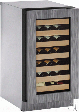 U-line Wine Captain 2000 Series U2218wcint01a 18 Inch Built-in Wine Storage With 31 Bottle Capacity, Led Lighting, Digital Touch Pad Control, Natural Beech Wood Fronts, Convection Cooling System And Star-k Certified Sabbath Mode: Frame Overlay, Left Hand 
