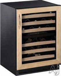 U-line Wine Captain 2000 Series U2224zwcint00b 24 Inch Built-in Wine Storage With 43 Bottle Capacity, Dual-zone Temperature System, Dig Ital Touch Pad Control, Led Lighting And Star K Certified: Frame  Overlay, Right Hand Hinge