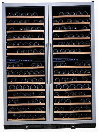 237870287 N'finity Pro Double Lx Wine Cellar With 374 Wine Bottles Capacity Cool Blue Led Lighting Digital Climate Control Odor Free And Uv Protected In